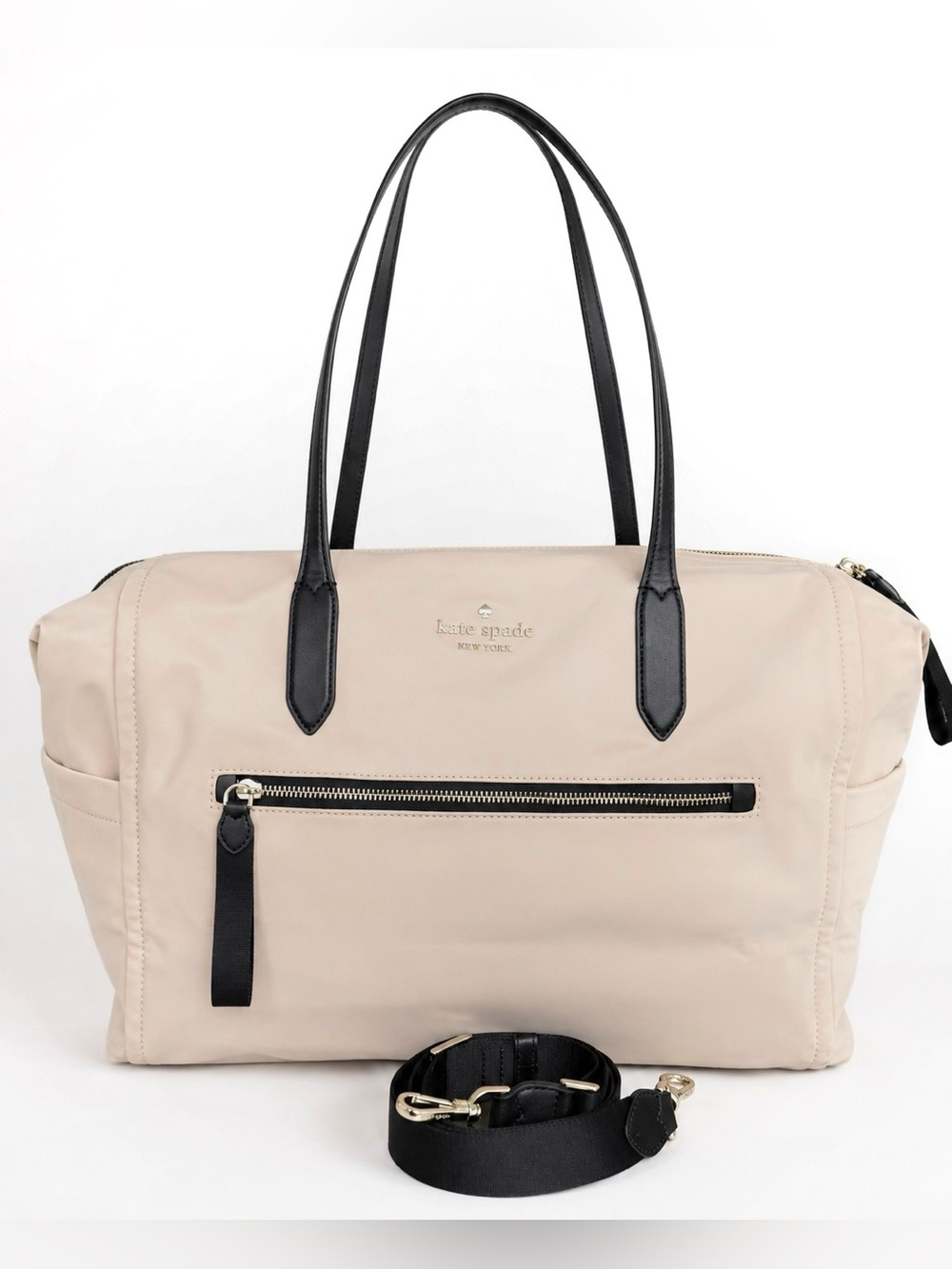 Kate Spade Chelsea Large Weekender Warm Beige $399 MSRP Travel Bag KE405